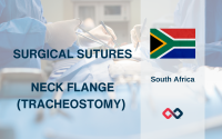 surgical sutures and tracheotomy neck flange